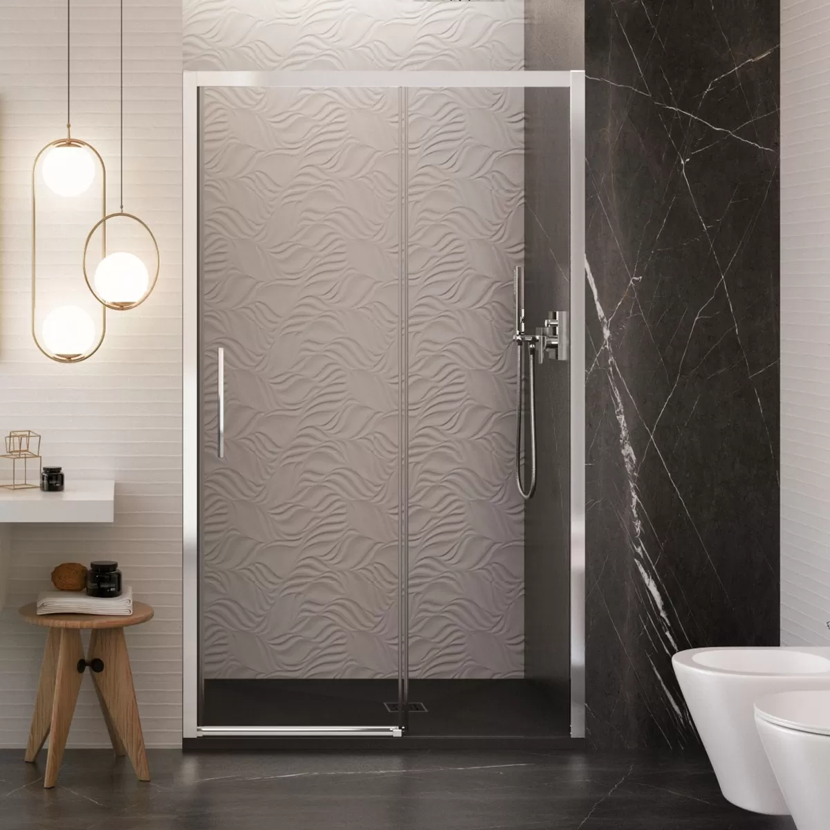 Porte de douche coulissante transparente 6mm H195 Genesis