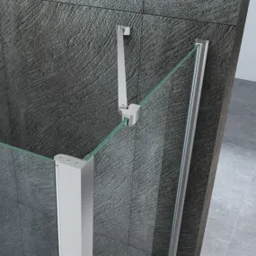 Box Doccia 3 lati Saloon apertura interna esterna Trasparente 8mm H195