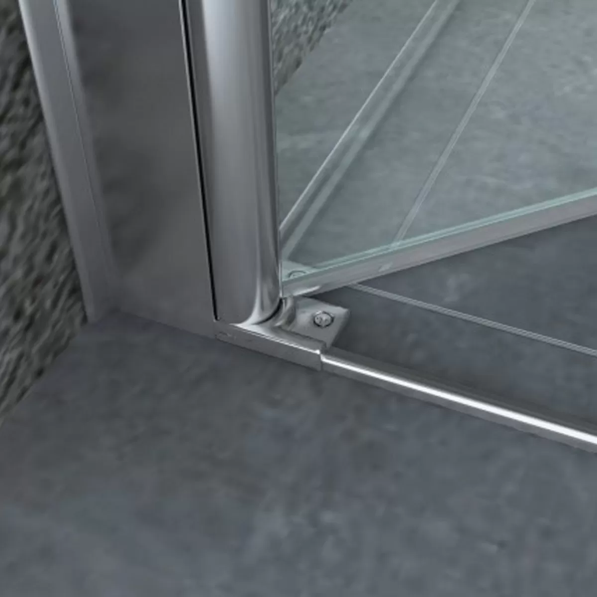 Box Doccia 3 lati Saloon apertura interna esterna Trasparente 8mm H195