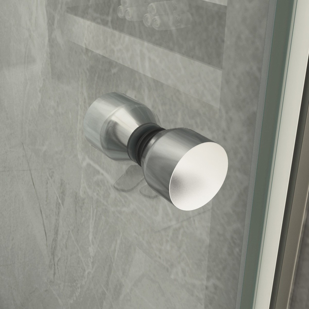 Scharnierte Duschtür Gesamtöffnung innen und außen 8 mm transparent Höhe 195 Magic