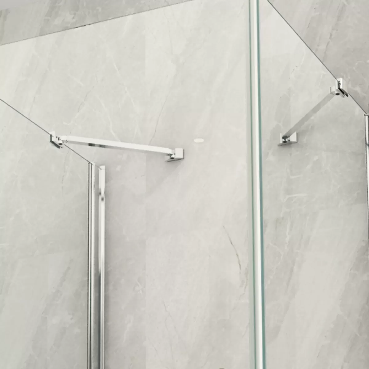 Cabine de Douche 3 côtés Porte Battante Extérieure Transparente 8mm H195 magic
