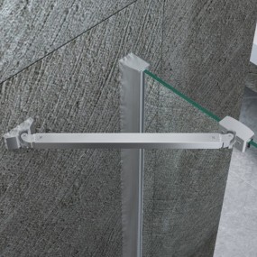 IRENE Cabine de douche avec porte battante avec cristal transparent de 8 mm