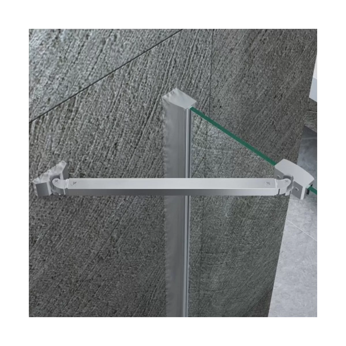 Porta Doccia Battente interna ed esterna con apertura totale più un lato fisso in cristallo 8mm Trasparente Altezza 195cm