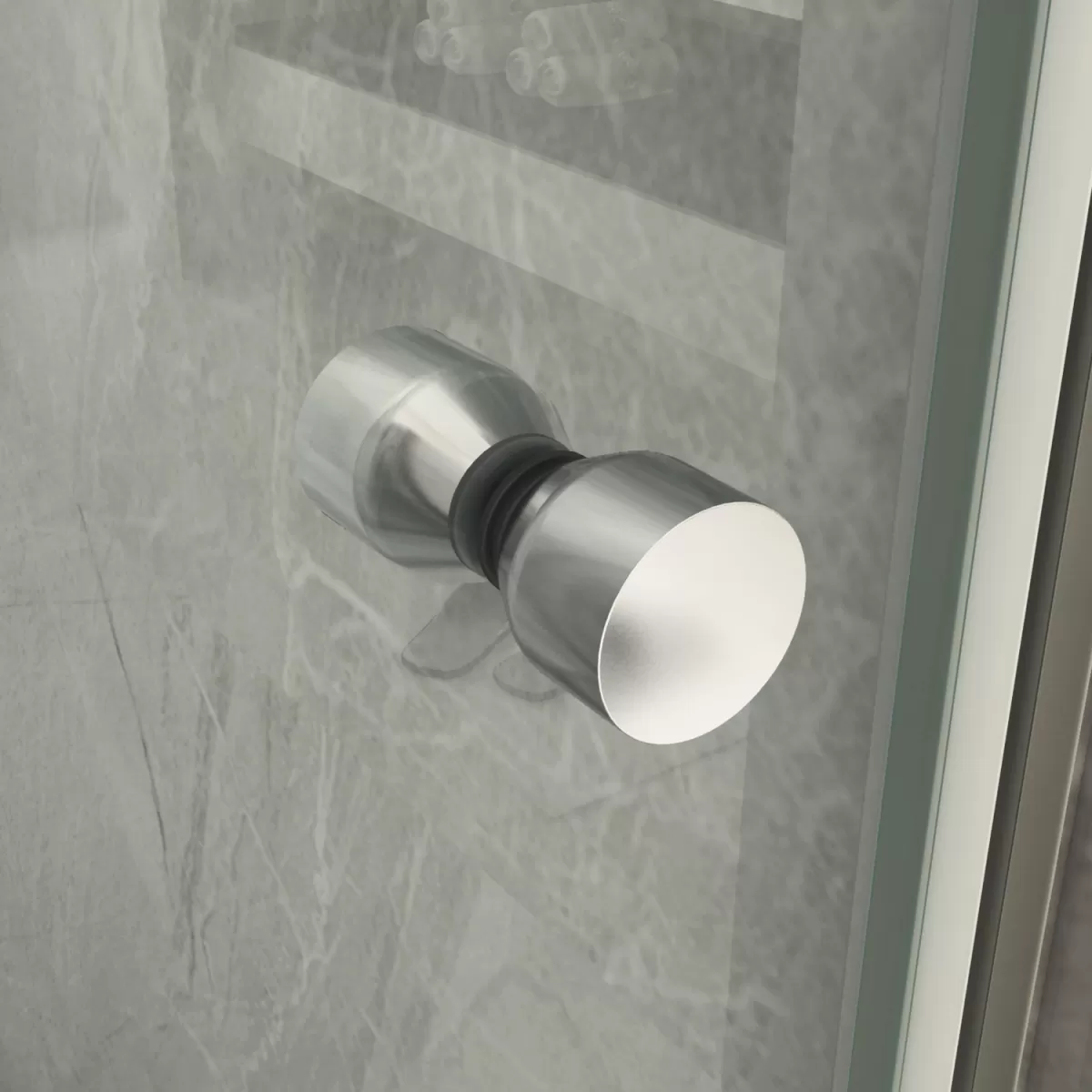 Porta Doccia Battente interna ed esterna con apertura totale più un lato fisso in cristallo 8mm Trasparente Altezza 195cm