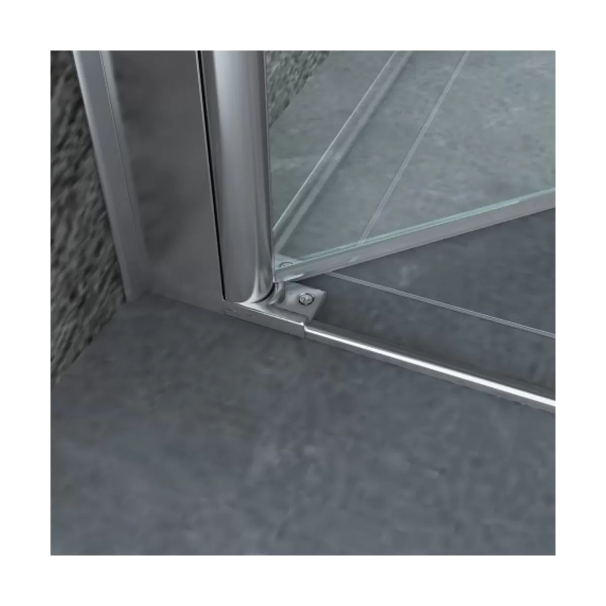 IRENE Cabine de douche avec porte battante avec cristal transparent de 8 mm
