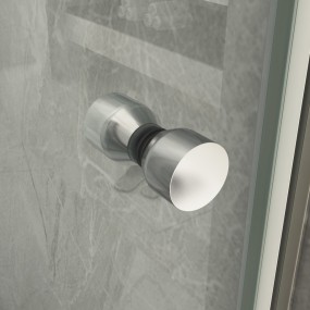 Doppelschwingtür-Duschabtrennung Gesamtöffnung innen und außen 8 mm transparent Höhe 195 Magic