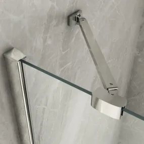 Cabine de douche avec porte battante en cristal transparent 8mm Amanda