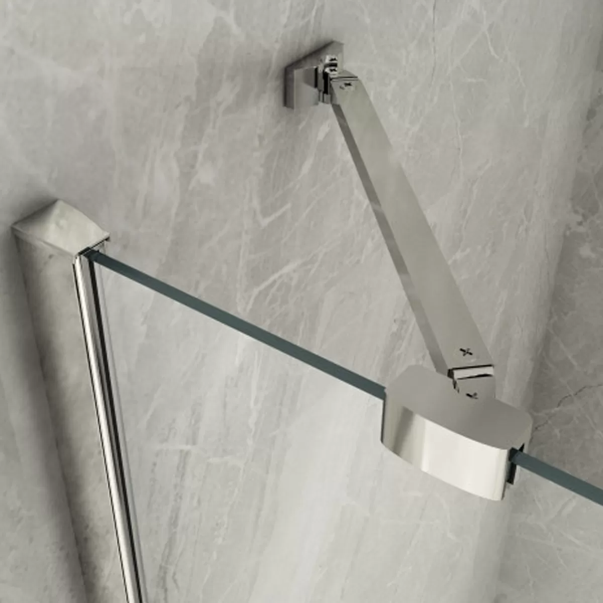 Cabine de douche avec porte battante en cristal transparent 8mm Amanda