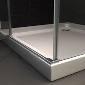 Cabine de douche avec porte battante en cristal transparent 8mm Amanda