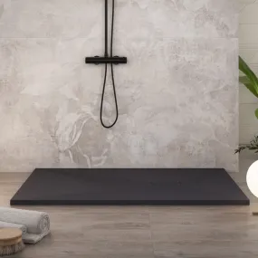 Receveur de douche en marbre minéral antidérapant effet pierre noire DUBAI