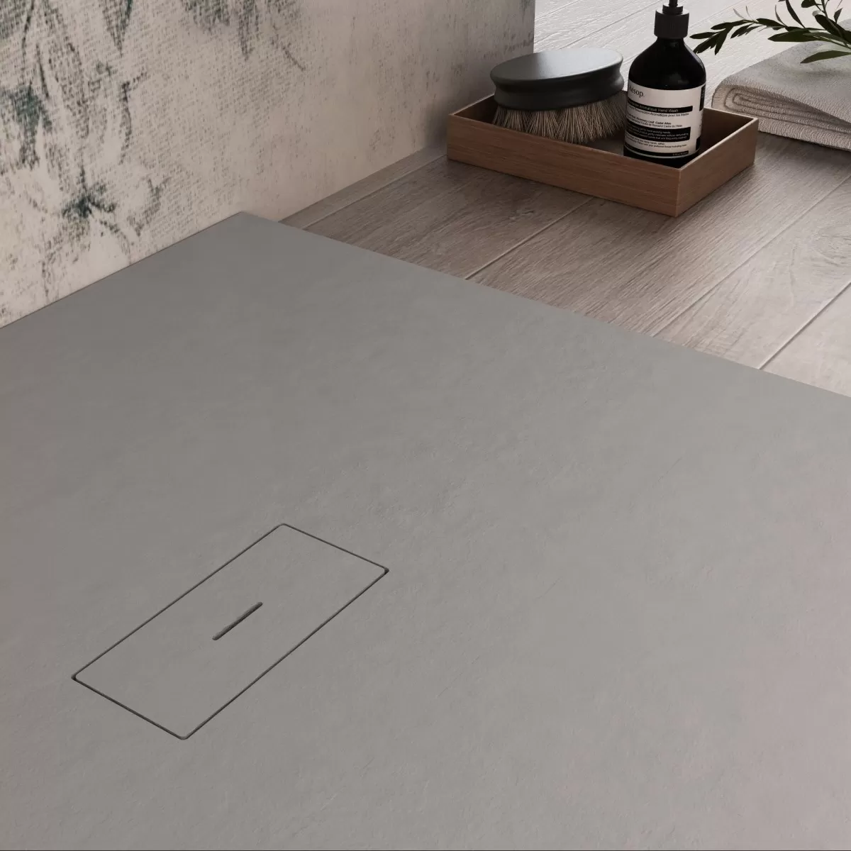Piatto Doccia Mineralmarmo effetto pietra Grigio Chiaro DUBAI