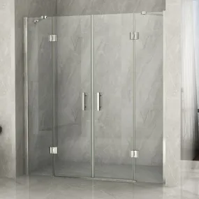Porte de Douche Double Articulée Transparente 8mm H195 AMANDA
