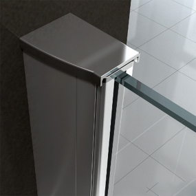 Cabine de douche avec porte battante en cristal transparent 8mm Amanda