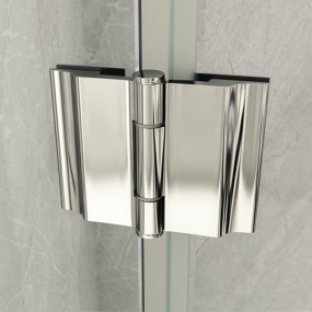 Cabine de douche avec porte battante en cristal transparent 8mm Amanda