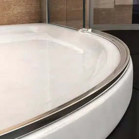 Cabine de douche semi-circulaire 3 côtés porte battante transparente 8mm PURA