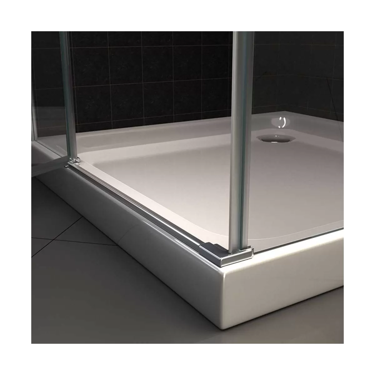 Cabine de douche à double porte battante avec verre 8mm | GLAM
