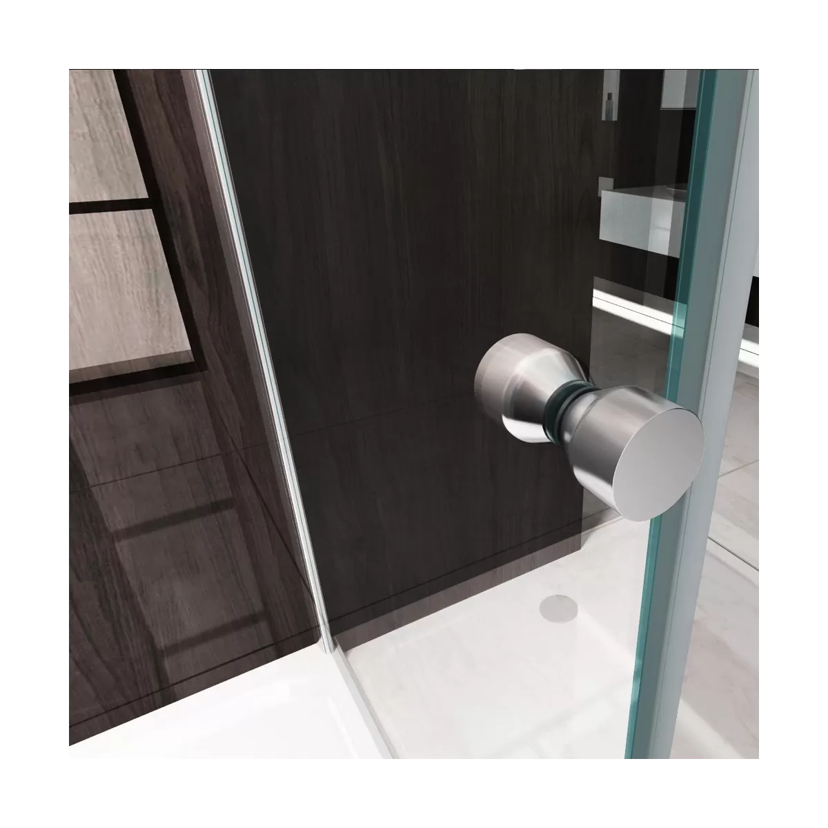 Cabine de douche à double porte battante avec verre 8mm | GLAM
