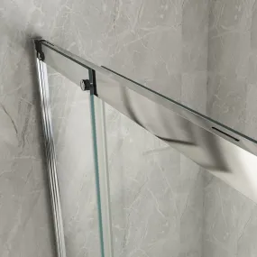 Paroi de douche coulissante transparente anticalcaire 8mm h195