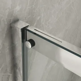Paroi de douche coulissante transparente anticalcaire 8mm h195