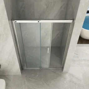 Porte de douche coulissante anticalcaire transparente 8mm H195 Amelia