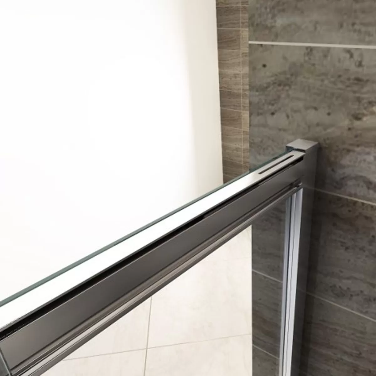Porte de douche coulissante anticalcaire transparente 8mm H195 Amelia