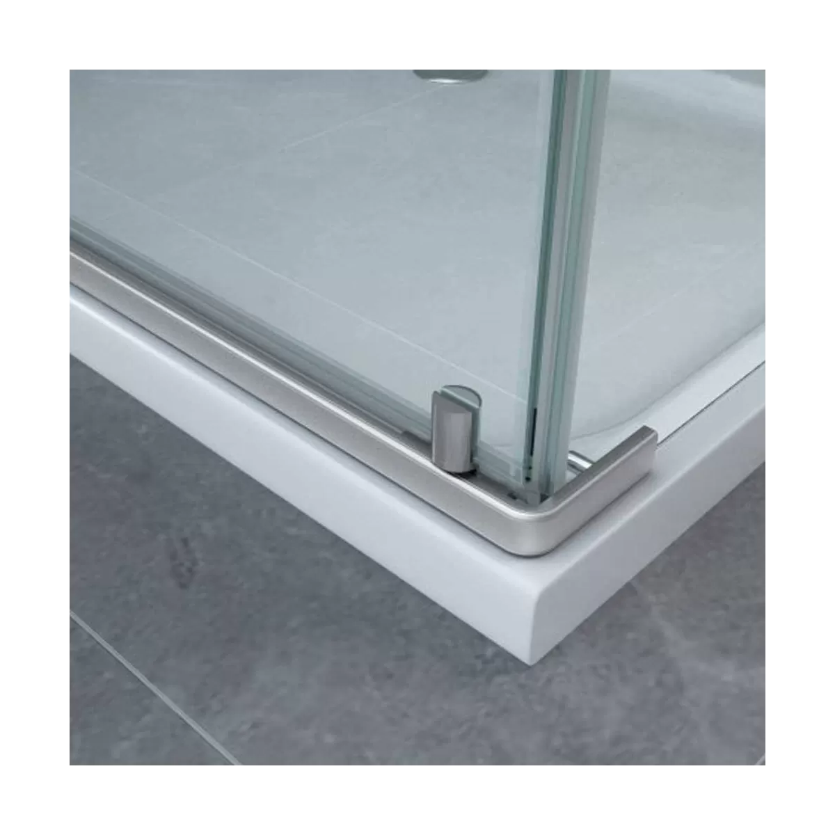 Box Doccia 3 lati Battente interna ed esterna Trasparente 8mm H195 HERO