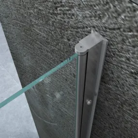 Niche avec porte de douche pliante