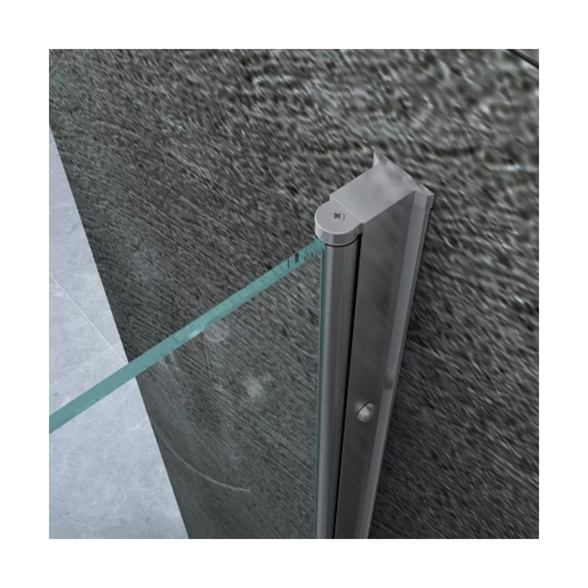 Niche avec porte de douche pliante