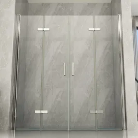 Doppia Porta Doccia a Libro Trasparente 8mm H195 Flex