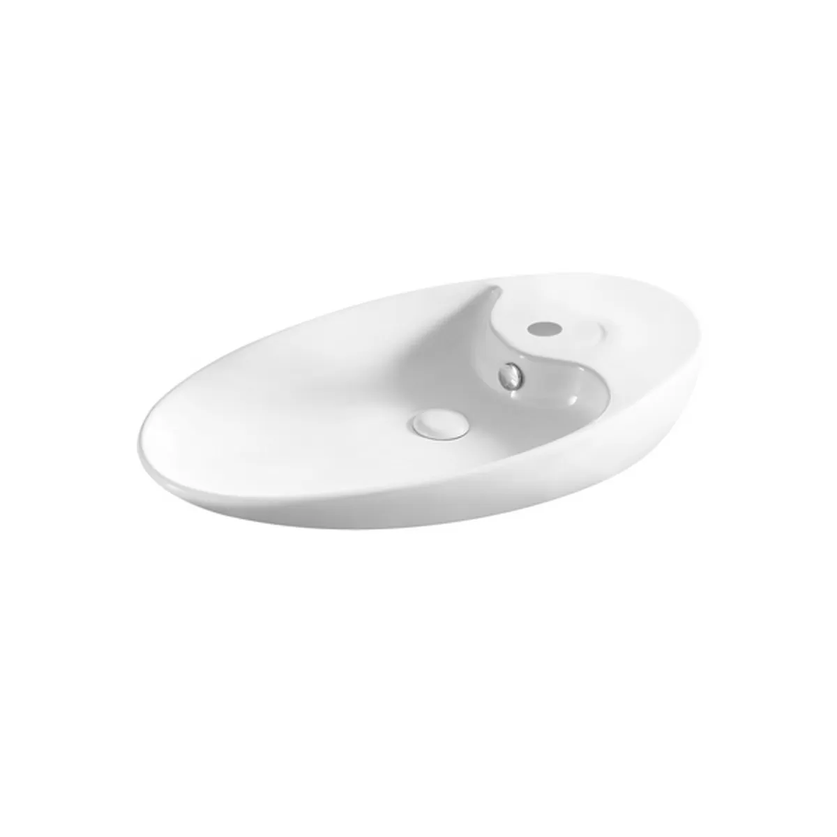 Lavabo da appoggio in Ceramica Bianca Rose