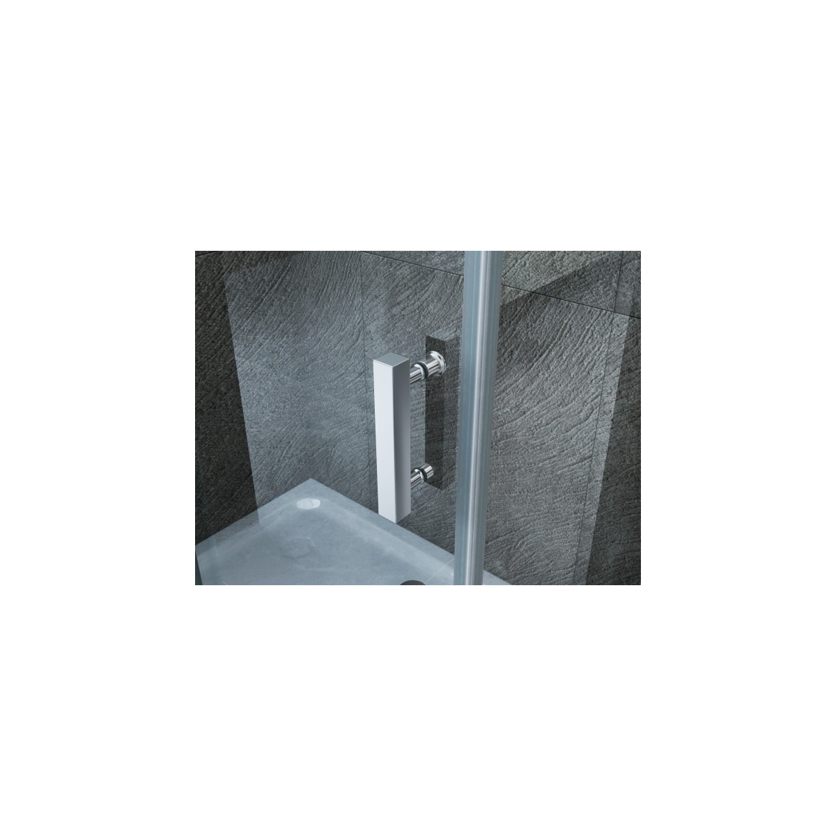 2-seitige Dusche mit transparenter Buchöffnung 8mm H195 FLEX Maxi