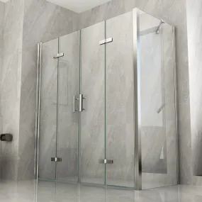 2-seitige Dusche mit transparenter Buchöffnung 8mm H195 FLEX Maxi