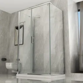 Cabine de douche 3 côtés Total Transparent Swing 8mm H195 Hero