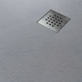 Piatto Doccia Resina finitura Ardesia Grigio con griglia inox NATURE