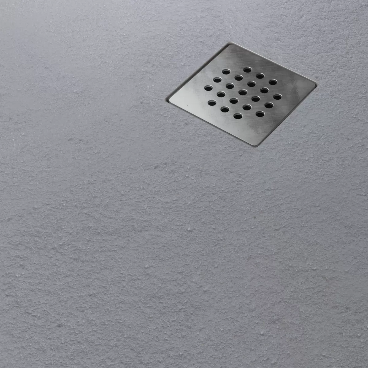 Piatto Doccia Resina finitura Ardesia Grigio con griglia inox NATURE
