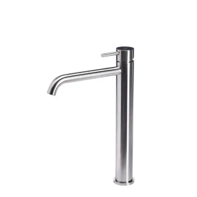 Miscelatore in acciaio inox versione alta per lavabo senza scarico di Tubico Nilo