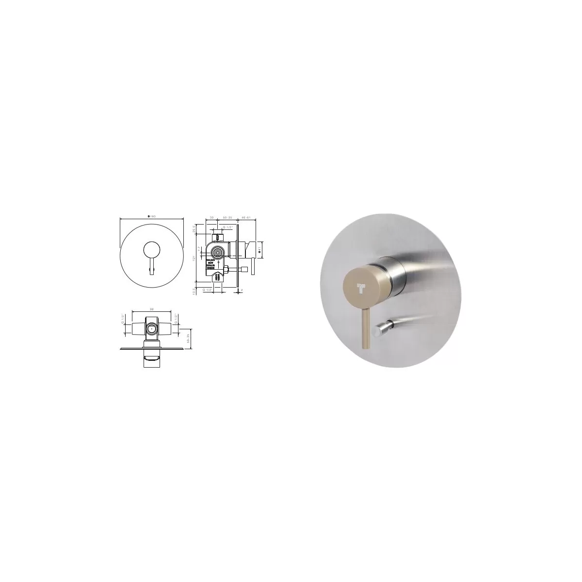 Mitigeur Lavabo Noir Mat Haut avec vidage Clic Clak y compris Jo by Paffoni