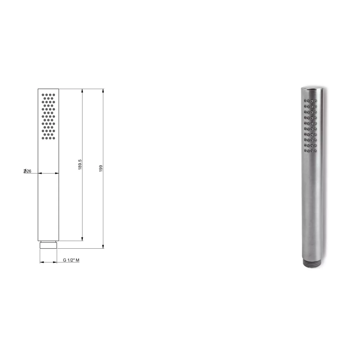 Doccetta monogetto in acciaio inox di Tubico Nilo - Scheda Tecnica