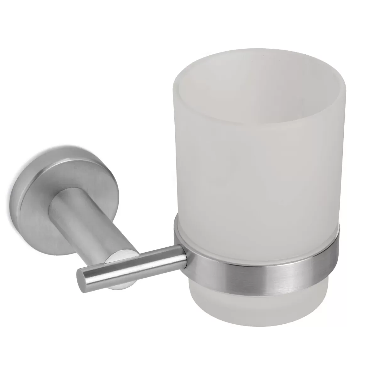 Supporto con bicchiere a muro in acciaio inox di Tubico Nilo