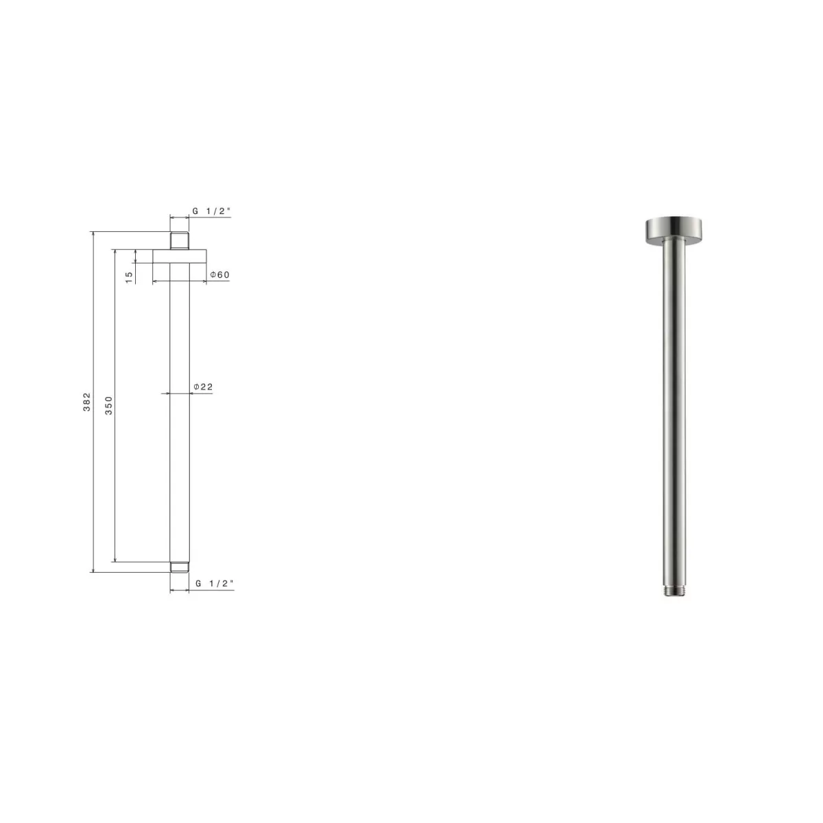 Mitigeur Lavabo Noir Mat Haut avec vidage Clic Clak y compris Jo by Paffoni