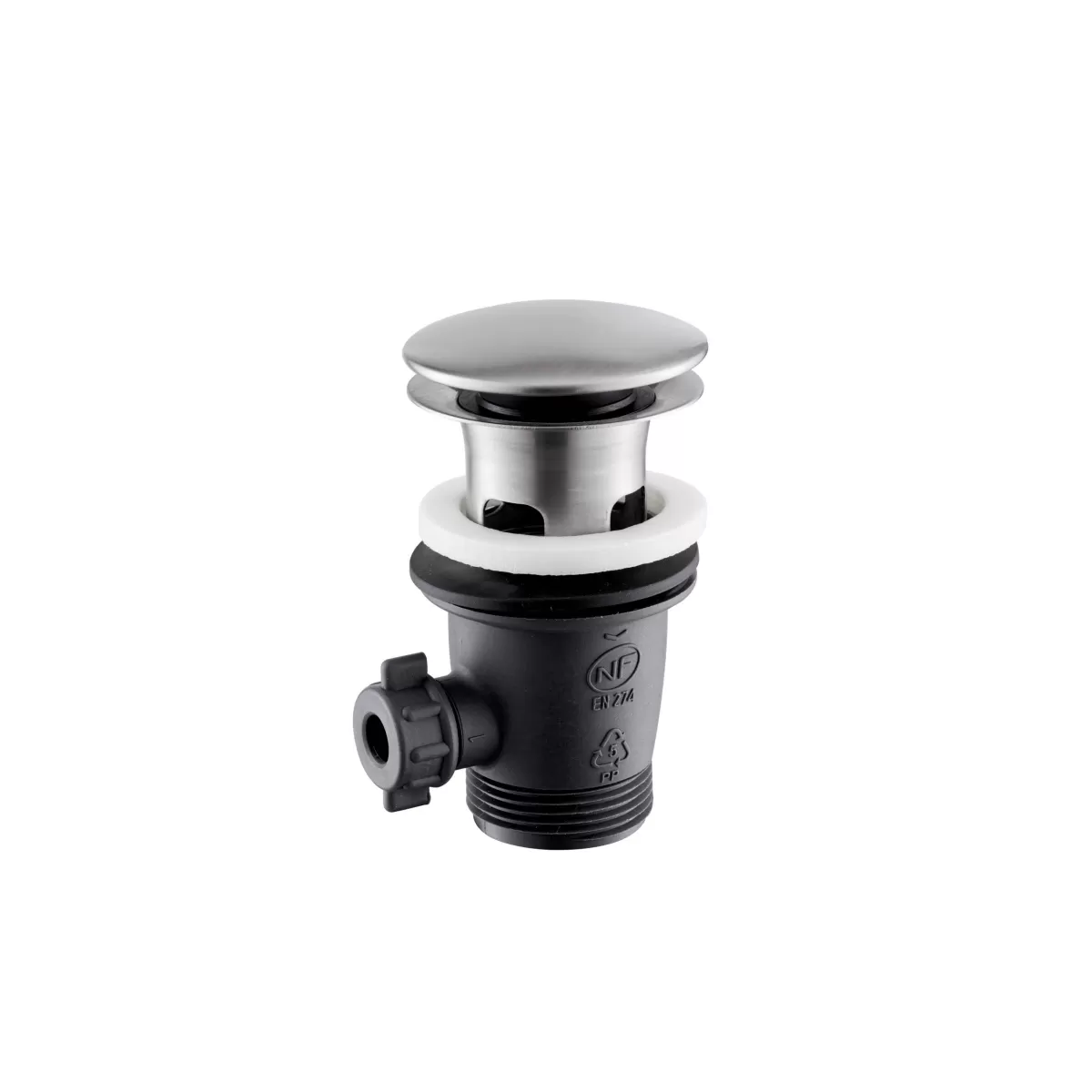 Piletta da 1”1/4 con scarico a pulsante in acciaio inox di Tubico Nilo