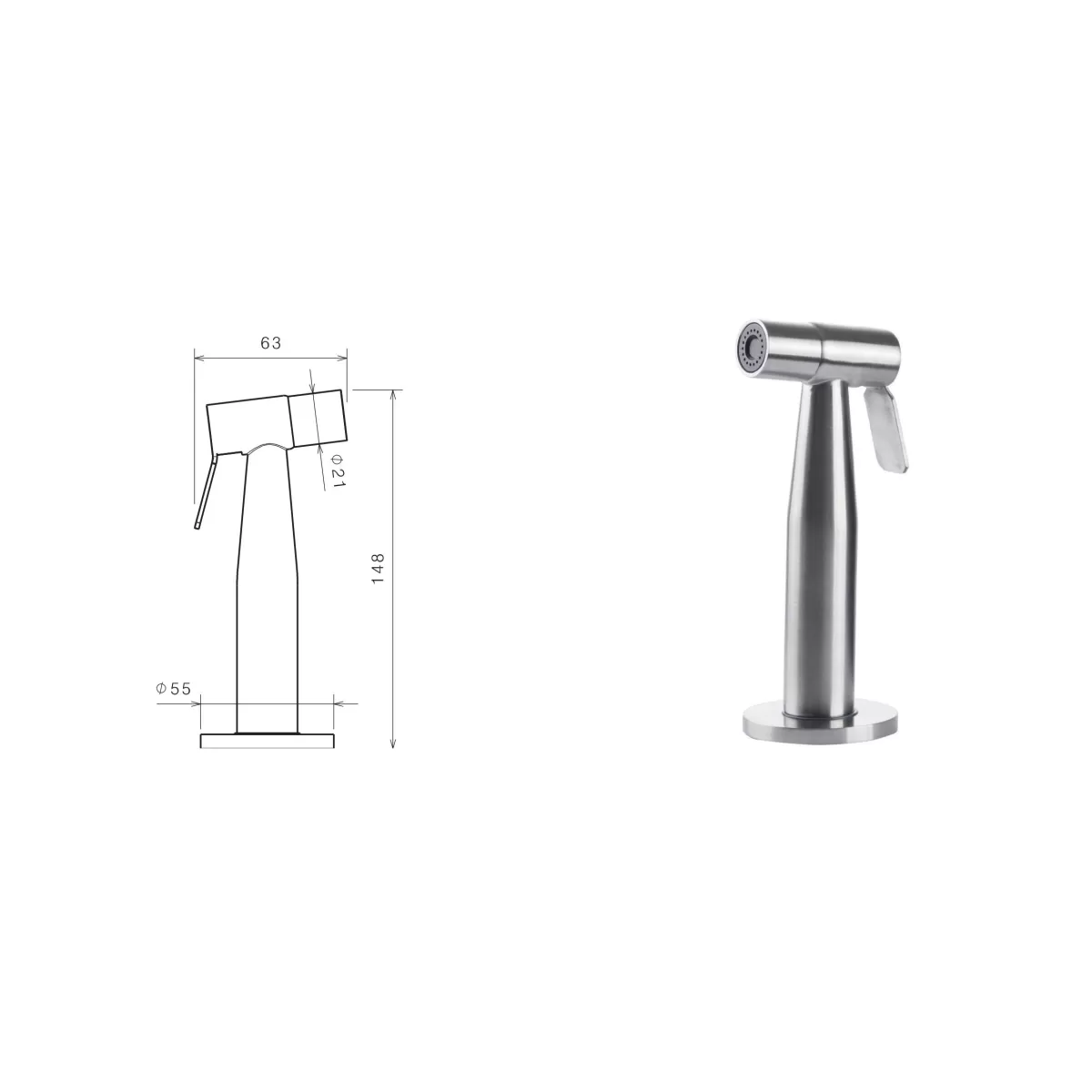 Mitigeur Lavabo Noir Mat Haut avec vidage Clic Clak y compris Jo by Paffoni