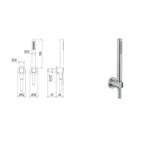 Set doccia G1/2" in acciaio...