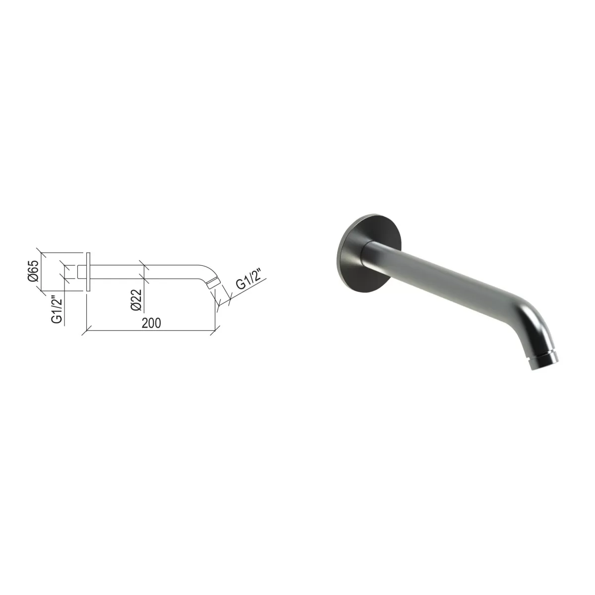 Hochmattschwarze Waschtischarmatur mit Clic Clak Ablaufgarnitur inklusive Jo von Paffoni