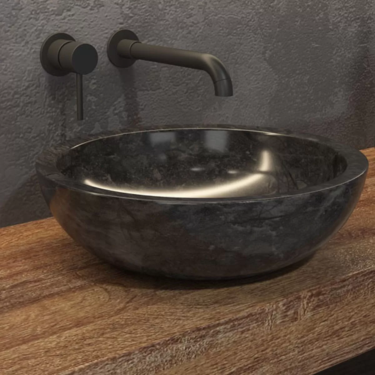 Lavabo da Appoggio in Marmo Karag Elena SBP Nero