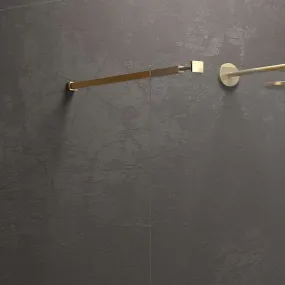 Mur de douche en cristal transparent 8 mm H200 Karag Walkin 1 profil doré