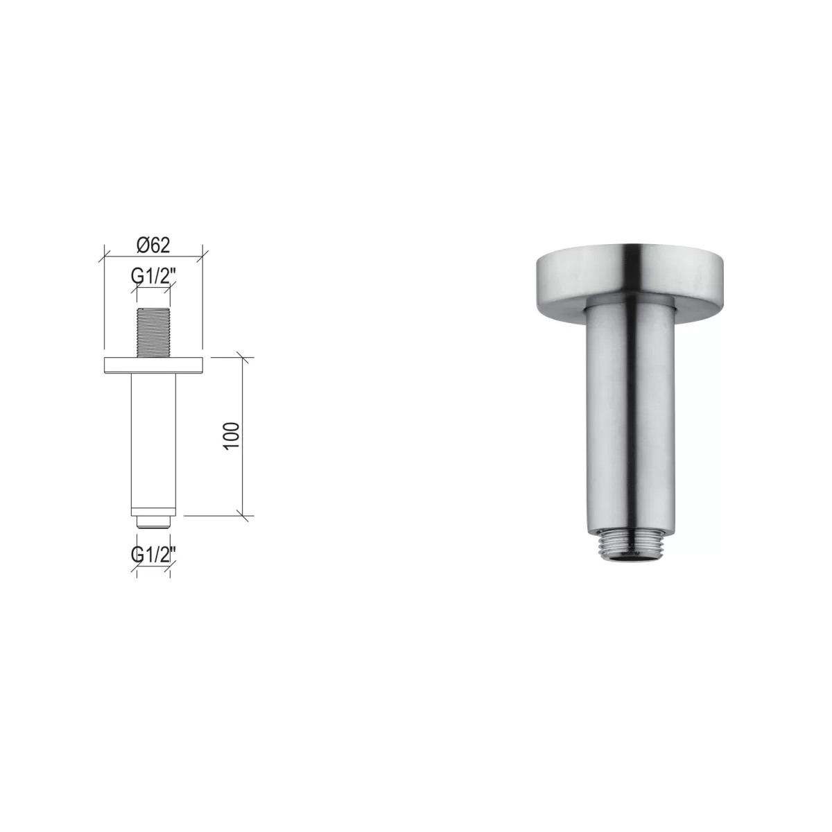 Mitigeur Lavabo Noir Mat Haut avec vidage Clic Clak y compris Jo by Paffoni
