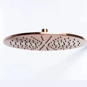 Soffione doccia tondo diametro 30 cm in acciaio inox 316L di Tubico Tevere - Rame