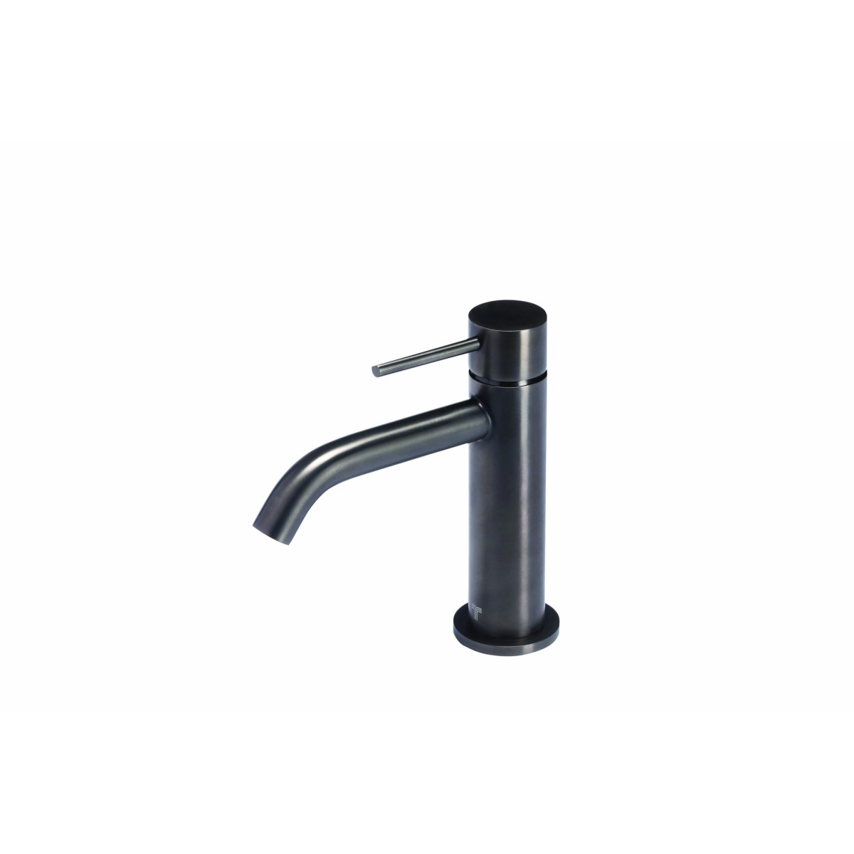 Miscelatore per lavabo bocca da 12 cm senza scarico in acciaio inox 316L di Tubico Tevere - Nero