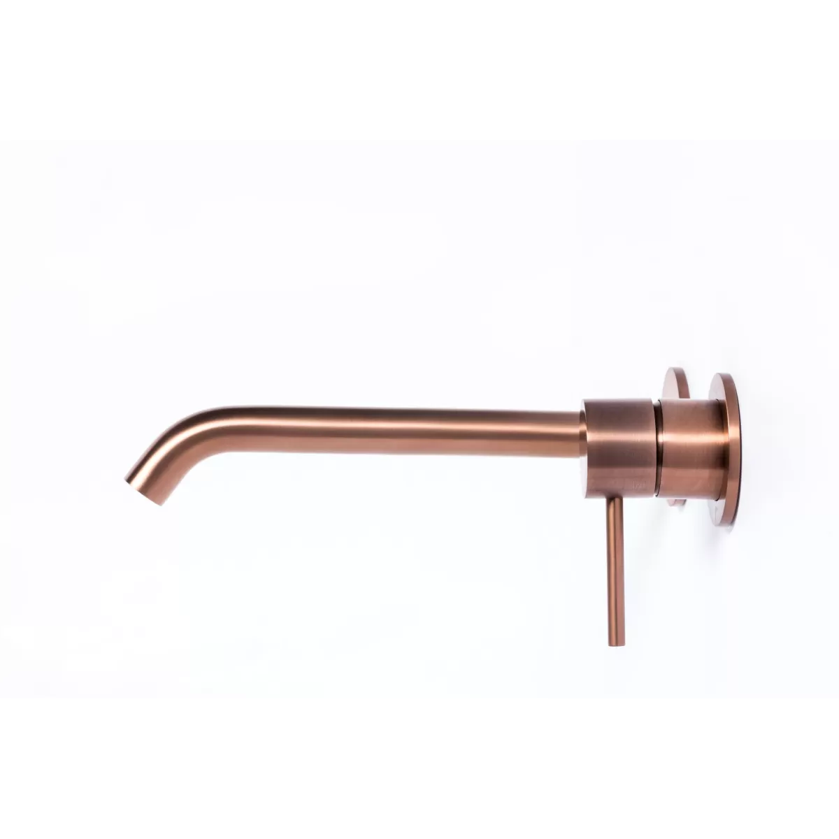 Rubinetto Miscelatore lavabo ad incasso con bocca da 16 cm in acciaio inox 316L Tubico Tevere - Rame